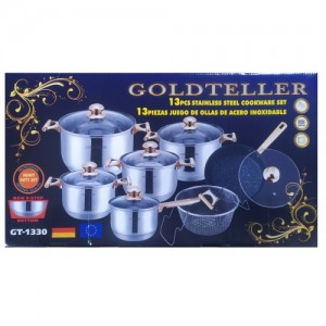 АРХИВ НЕТУ Набор кастрюль Goldteller GT-1330 (13 предметов) (2 шт/ящ) АРХИВ НЕТУ Набор кастрюль Goldteller GT-1330 (13 предметов) (2 шт/ящ)
