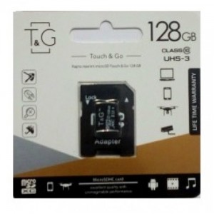 НЕТУ Карта памяти micro SDHC 128GB T&G (class10) (UHS-3) (с адаптером) НЕТУ Карта памяти micro SDHC 128GB T&G (class10) (UHS-3) (с адаптером)