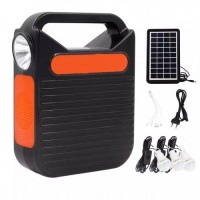АРХИВ НЕТУ Фонарь LED EP-391b Power Bank с солнечной панелью+лампочки 3шт (16 шт/ящ)