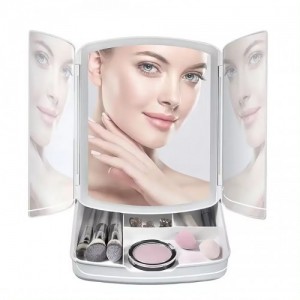 АРХИВ НЕТУ Зеркало с LED подсветкой тройное с органайзером My Fold Away Makeup mirror 223-58 // [101] (20 шт/ящ) @