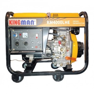 АРХИВ НЕТУ Генератор дизельный Kingman Diesel KM4000LHE (3,5-4KVA) (AVR) (Електростартер) (Бак-13,5л) (Колёса/ручки)