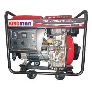 АРХИВ НЕТУ Генератор дизельный Kingman Diesel KM7000LHE (7-7,5KVA) (AVR) (Електростартер) (Бак-13,5л) (Колёса/ручки)