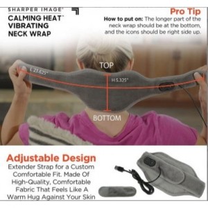 РАСПРОДАЖА Пояс вибромассажный для шеи CALM HEAT MASSAGING NECK WRAP USB (LY65) [108] (48 шт/ящ)