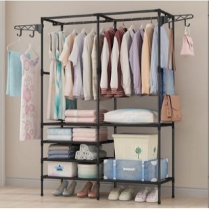 Вешалка стойка для одежды телескоп. Double Pole (NF6602-4/YL8106-2) (Ш108хГ45хВ173) // [101] (16 шт/ящ)