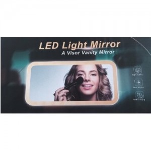 НЕТУ Зеркало с LED подсветкой на козырёк автомобиля (прямоугольное, с аккум) JX538/XR2177 [204] (60 шт/ящ)