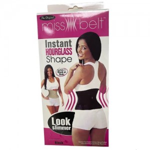 НЕТУ Пояс утягивающий Miss Belt 223-77 (S/M, L/XL) (Чёрный и бежевый) // [101] (100 шт/ящ)