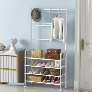 Полка/вешалка в прихожую 0097-80 белая // [403] (12 шт/ящ) @