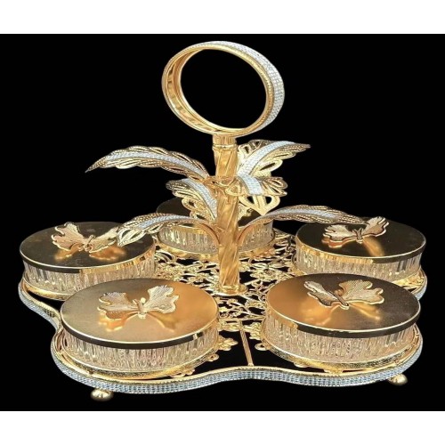 НЕТУ Поднос для фруктов и сладостей (5 тарелок с крышками) Fruit tray 1399-5 // [4] (6 шт/ящ)