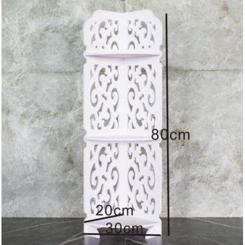 НЕТУ Полка стеллаж пластиковая в ваную угловая PK-06 (80cm*20cm*20cm) // [602] (10 шт/ящ)