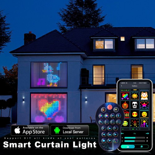 Гирлянда Smart-штора (SFK-07) (2*2м, APP Bluetooth, USB) // [602] (40 шт/ящ)