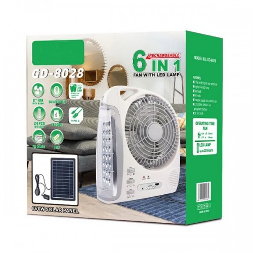 Вентилятор портативный (GD-8028/N283) 6в1 (8