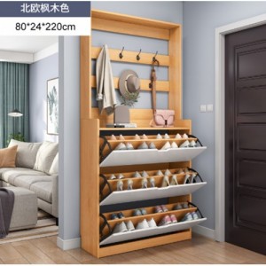 Вешалка+полка для обуви в прихожую (STL-MD 75) (Г24/Ш80/В220) // [101N] (1шт)