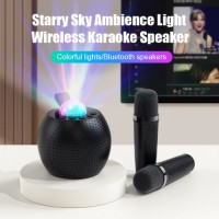 БЕЗ КОРОБКИ Портативная колонка (Z1) (Bluetooth, LED, 2 микроф., проекция) (Чёрная, белая, розовая) // [403] (30 шт/ящ)