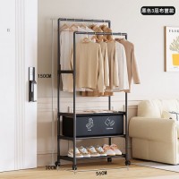 Стойка-вешалка на колёсах для вещей и обуви (YH9918-3A) // [309] // [204] (16 шт/ящ)