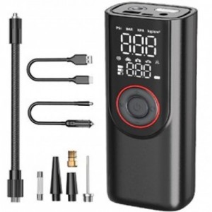 НЕТУ Компрессор портативный (ATJ-9566) (3-150PSI, 3*2000mAh, 80W) // [108] (20 шт/ящ)