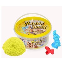 Magic sand - желтого цвета с ароматом банана. Ведро 350 г (370-12)