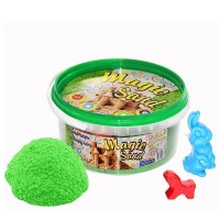 Magic sand зеленого цвета, ведро 350 г (370-5)