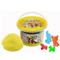 Magic sand желтого цвета, ведро 0,5 кг (371-6)