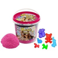 Magic sand - розового цвета с ароматом клубники. Ведро 1 кг (372-11)