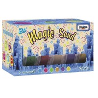 Magic sand - 6 цветов по 150 г, в коробке 19,5см - 10,5см - 10см (51000)