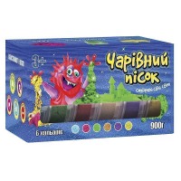 Волшебный песок - 6 цветов по 150 гр, в коробке 19,5см-10,5см-10см (51100)