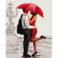Картина по номерам Двое под зонтом, 40х50 см(VA-0050)