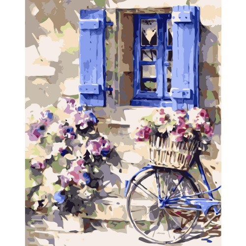 Картина по номерам Яркое окошко, 40х50 см(VA-0824)