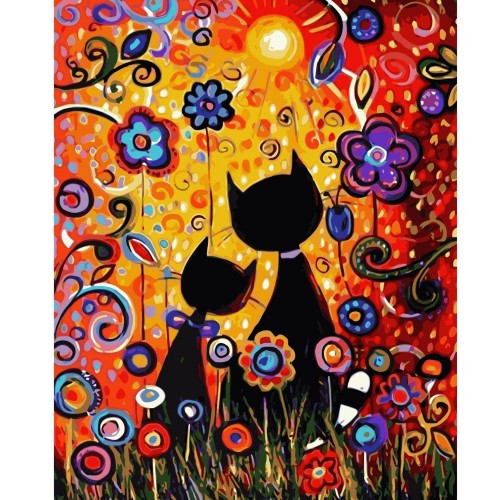 Картина по номерам Красочные котики, 40х50 см(VA-2293)