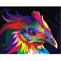 Картина по номерам Strateg Поп-арт петух, 40х50 см