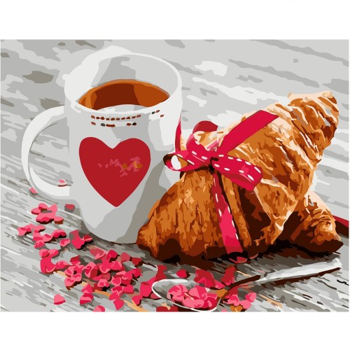 Картина по номерам Strateg Французский завтрак, 40х50 см