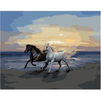 Картина по номерам Strateg Черно-белое благородство, 40х50 см