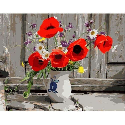 Картина по номерам Strateg Букет с домашнего сада, 40х50 см