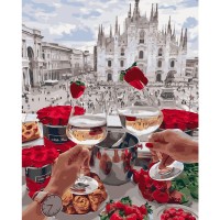 Картина по номерам Strateg Встреча с подругой, 40х50 см