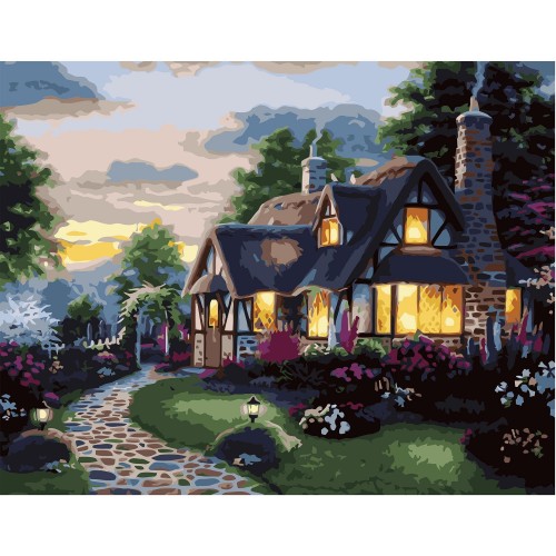 Картина по номерам Strateg Сказочный дом, 40х50 см