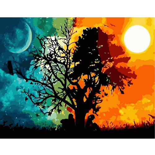 Картина по номерам Strateg День и ночь, 40х50 см