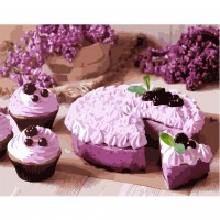 Картина по номерам Strateg Ежевичные десерты, 40х50 см