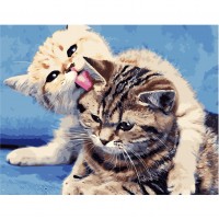 Картина по номерам Strateg Котята, 40х50 см