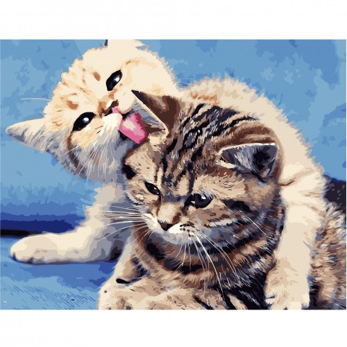 Картина по номерам Strateg Котята, 40х50 см