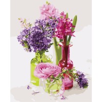 Картина по номерам Strateg Разнообразие букетов, 40х50 см