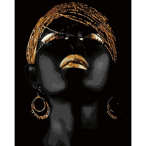 Картина по номерам Strateg Golden lady, 40х50 см