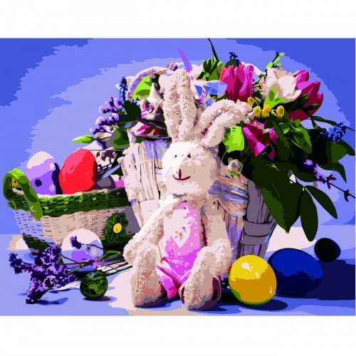 Картина по номерам Strateg Зайченок на Пасху, 40х50 см