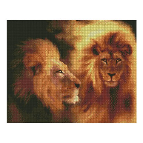 Алмазная мозаика Strateg «Величественный лев», 40х50 см