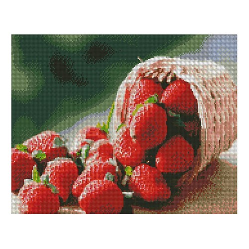 Алмазная мозаика Strateg «Корзина с клубникой», 40х50 см