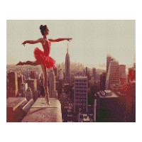 Алмазная мозаика Strateg «Балет на краю небоскреба», 40х50 см