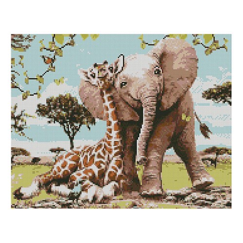 Алмазная мозаика Strateg «Лучшие друзья», 40х50 см