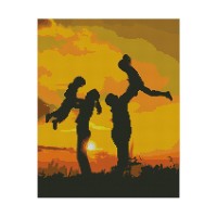 Алмазная мозаика Strateg «Семейное счастье», 40х50 см