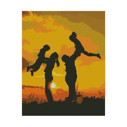 Алмазная мозаика Strateg «Семейное счастье», 40х50 см