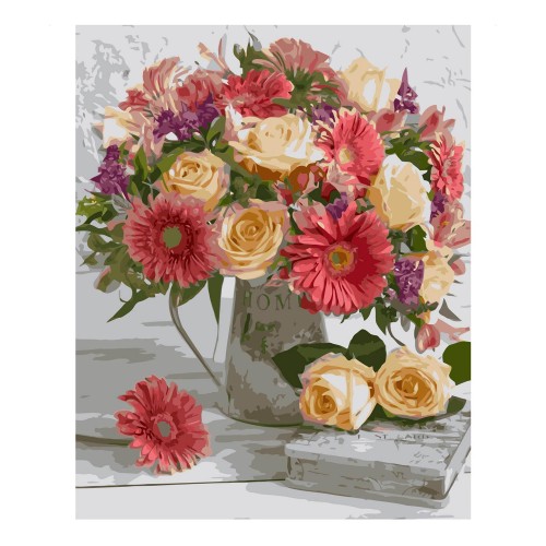 Картина по номерам Strateg Праздничный букет, 40х50 см