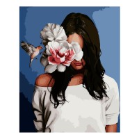 Картина по номерам Strateg Портрет с колибри, 40х50 см